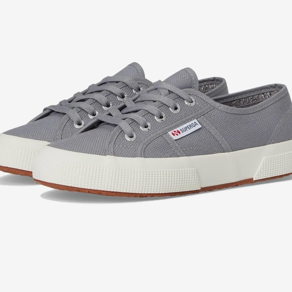 Superga Classic Gray Lace-Up Sneakers